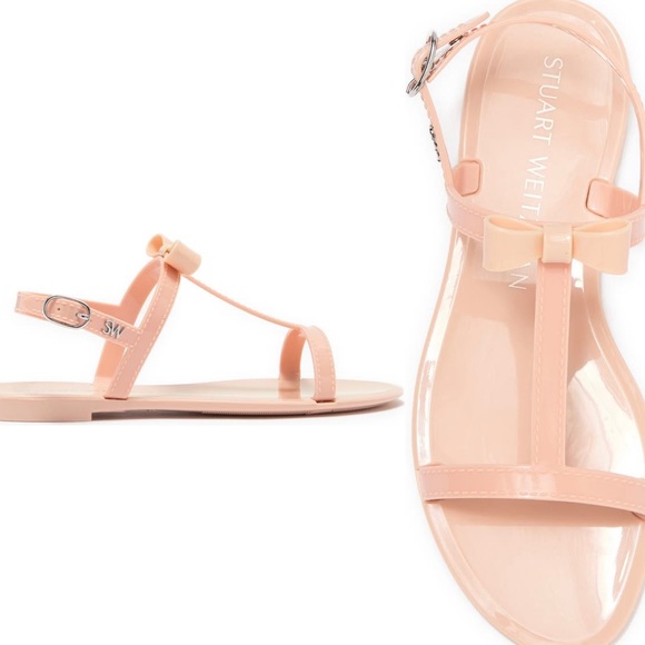 Stuart Weizmann Mellie Bow Jelly Sandal - Picture 1 of 8